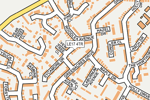 LE17 4TR map - OS OpenMap – Local (Ordnance Survey)