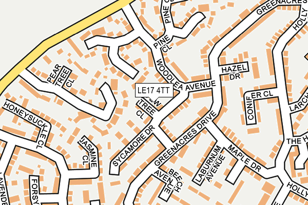 LE17 4TT map - OS OpenMap – Local (Ordnance Survey)