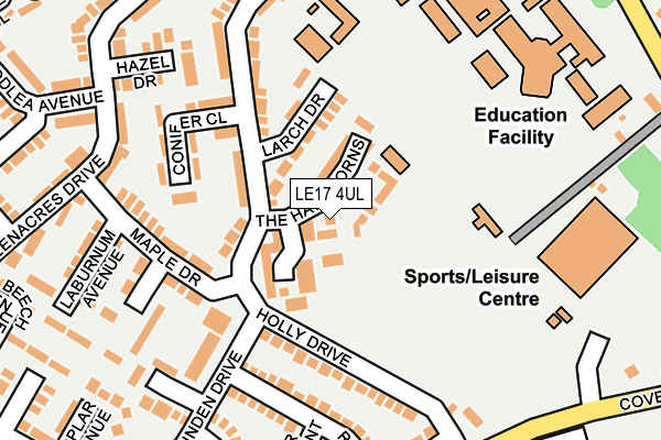 LE17 4UL map - OS OpenMap – Local (Ordnance Survey)