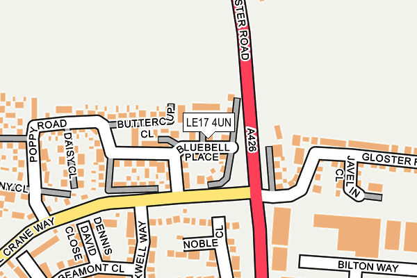 LE17 4UN map - OS OpenMap – Local (Ordnance Survey)