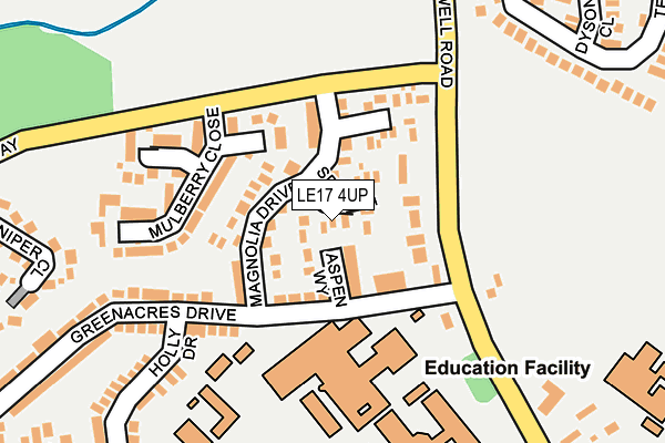 LE17 4UP map - OS OpenMap – Local (Ordnance Survey)