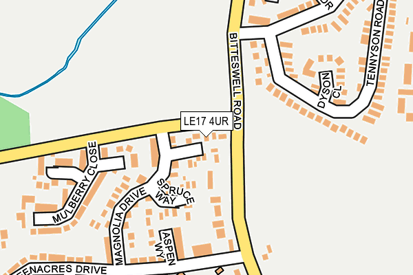 LE17 4UR map - OS OpenMap – Local (Ordnance Survey)