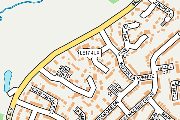 LE17 4UX map - OS OpenMap – Local (Ordnance Survey)