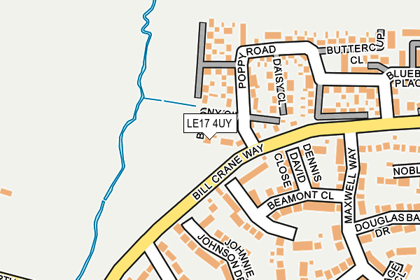 LE17 4UY map - OS OpenMap – Local (Ordnance Survey)