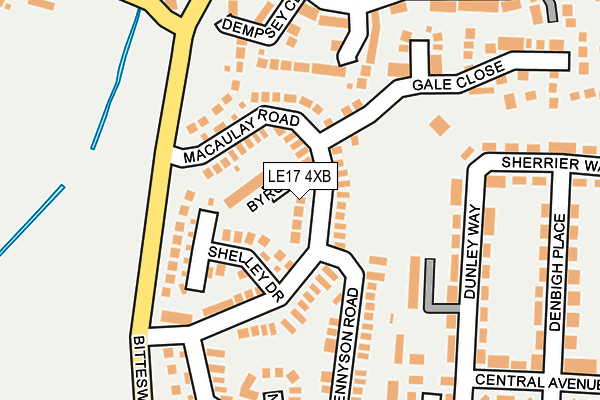 LE17 4XB map - OS OpenMap – Local (Ordnance Survey)