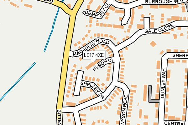 LE17 4XE map - OS OpenMap – Local (Ordnance Survey)