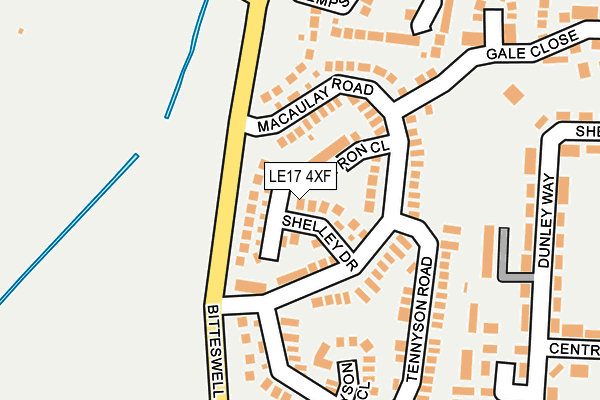 LE17 4XF map - OS OpenMap – Local (Ordnance Survey)