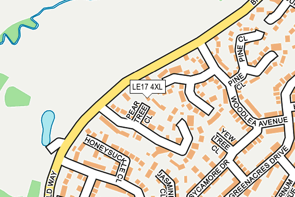 LE17 4XL map - OS OpenMap – Local (Ordnance Survey)