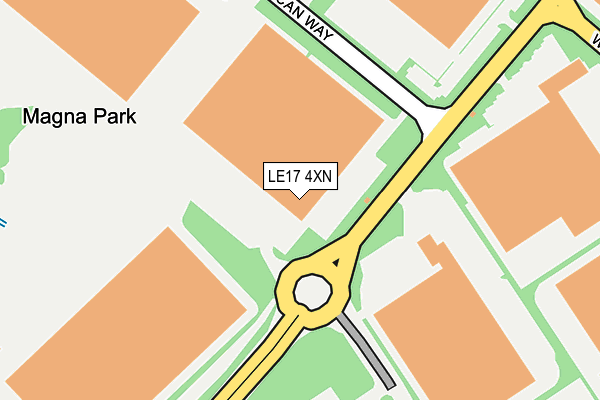 LE17 4XN map - OS OpenMap – Local (Ordnance Survey)