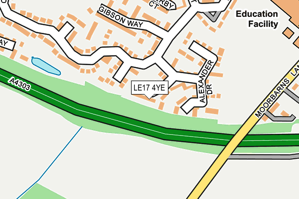 LE17 4YE map - OS OpenMap – Local (Ordnance Survey)