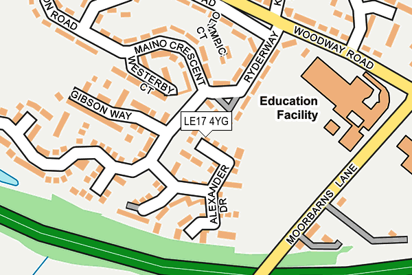 LE17 4YG map - OS OpenMap – Local (Ordnance Survey)