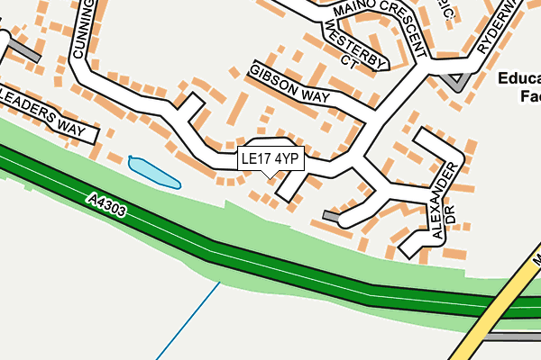 LE17 4YP map - OS OpenMap – Local (Ordnance Survey)