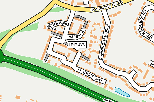 LE17 4YS map - OS OpenMap – Local (Ordnance Survey)