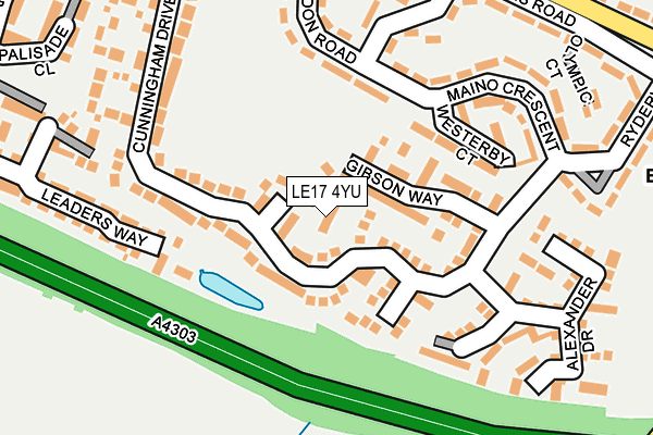 LE17 4YU map - OS OpenMap – Local (Ordnance Survey)