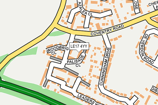 LE17 4YY map - OS OpenMap – Local (Ordnance Survey)