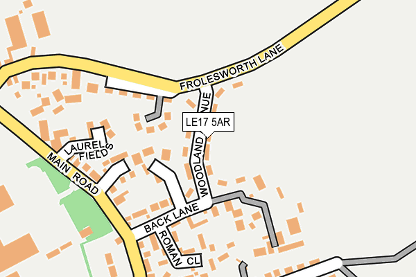 LE17 5AR map - OS OpenMap – Local (Ordnance Survey)