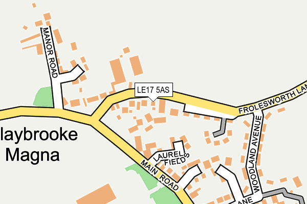 LE17 5AS map - OS OpenMap – Local (Ordnance Survey)