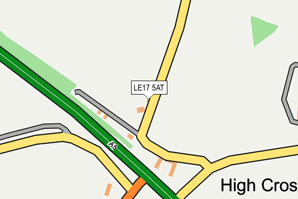 LE17 5AT map - OS OpenMap – Local (Ordnance Survey)