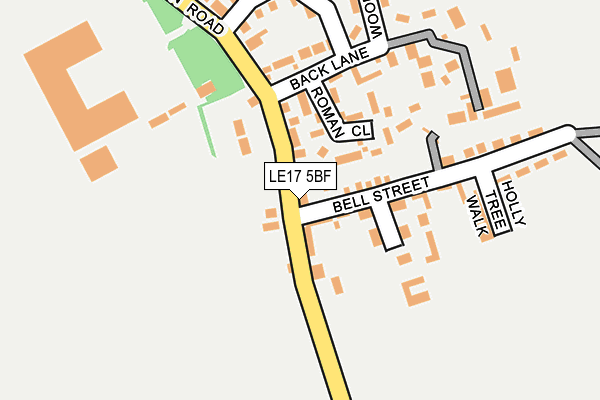 LE17 5BF map - OS OpenMap – Local (Ordnance Survey)