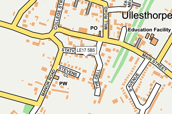 LE17 5BS map - OS OpenMap – Local (Ordnance Survey)