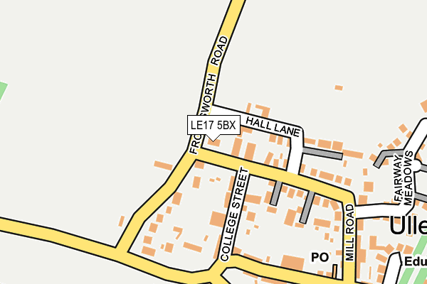 LE17 5BX map - OS OpenMap – Local (Ordnance Survey)