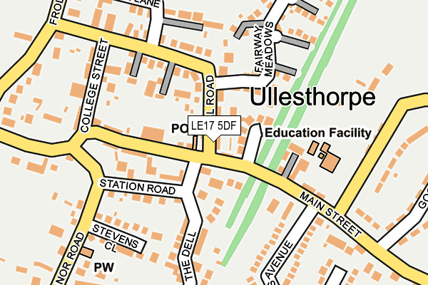 LE17 5DF map - OS OpenMap – Local (Ordnance Survey)