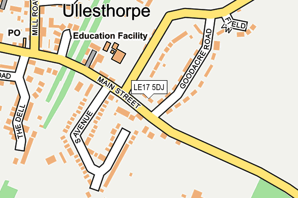 LE17 5DJ map - OS OpenMap – Local (Ordnance Survey)