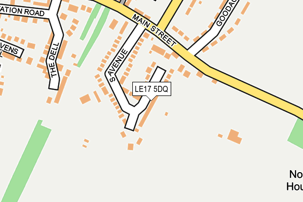 LE17 5DQ map - OS OpenMap – Local (Ordnance Survey)