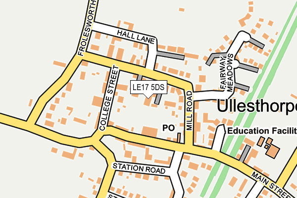 LE17 5DS map - OS OpenMap – Local (Ordnance Survey)