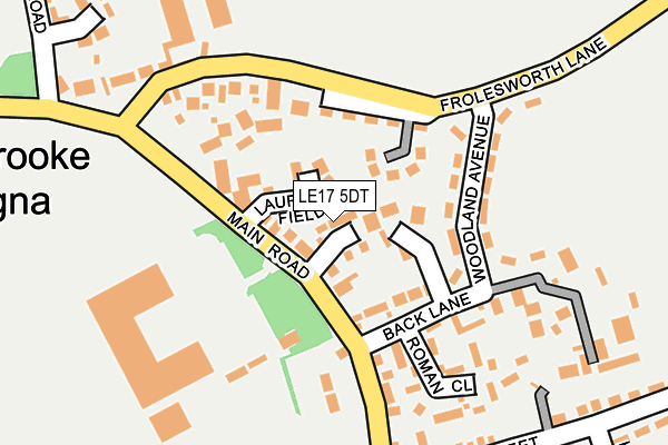 LE17 5DT map - OS OpenMap – Local (Ordnance Survey)