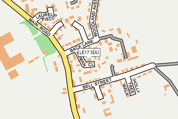 LE17 5DU map - OS OpenMap – Local (Ordnance Survey)