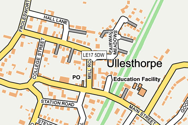 LE17 5DW map - OS OpenMap – Local (Ordnance Survey)