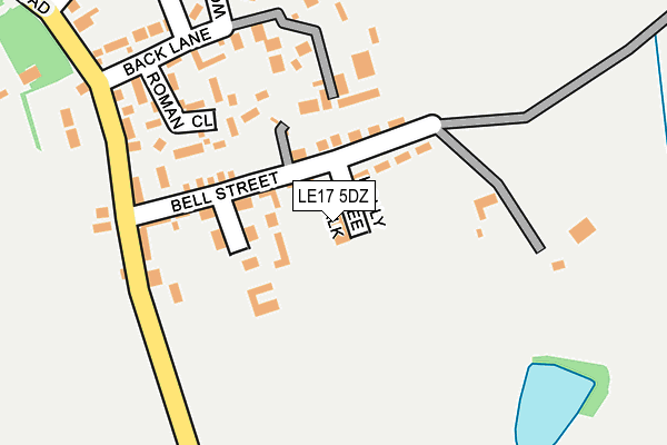 LE17 5DZ map - OS OpenMap – Local (Ordnance Survey)