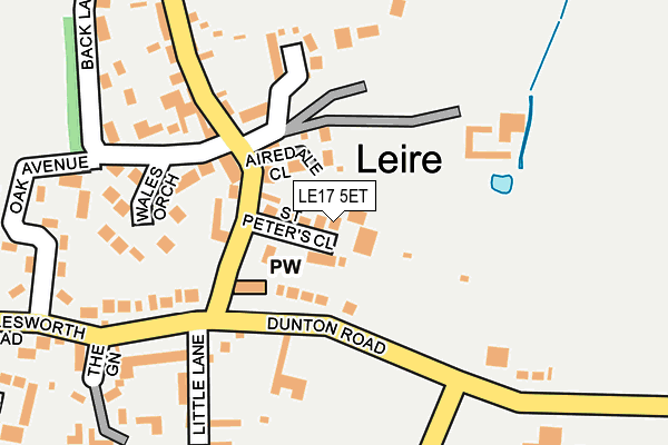 LE17 5ET map - OS OpenMap – Local (Ordnance Survey)