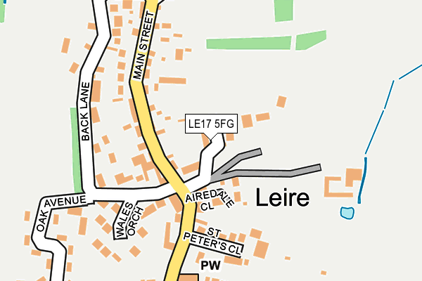 LE17 5FG map - OS OpenMap – Local (Ordnance Survey)