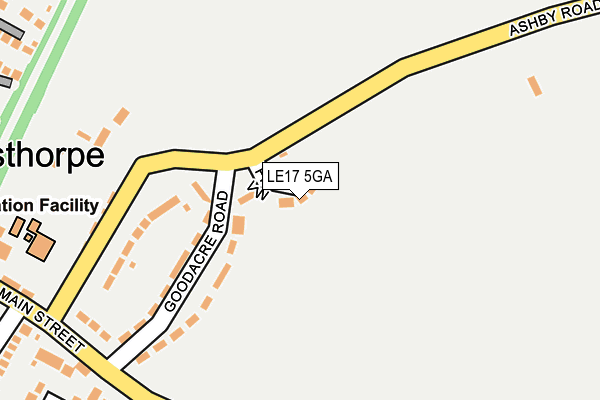 LE17 5GA map - OS OpenMap – Local (Ordnance Survey)