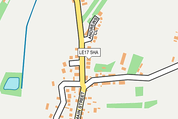 LE17 5HA map - OS OpenMap – Local (Ordnance Survey)