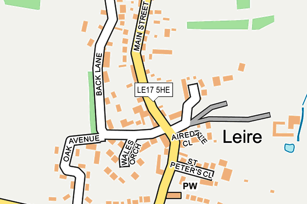 LE17 5HE map - OS OpenMap – Local (Ordnance Survey)