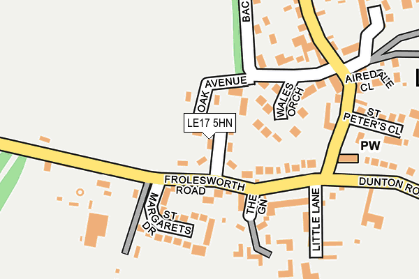 LE17 5HN map - OS OpenMap – Local (Ordnance Survey)