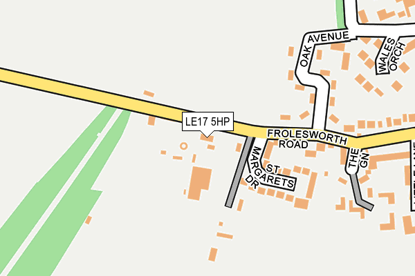 LE17 5HP map - OS OpenMap – Local (Ordnance Survey)