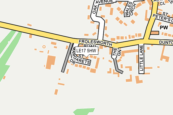 LE17 5HW map - OS OpenMap – Local (Ordnance Survey)