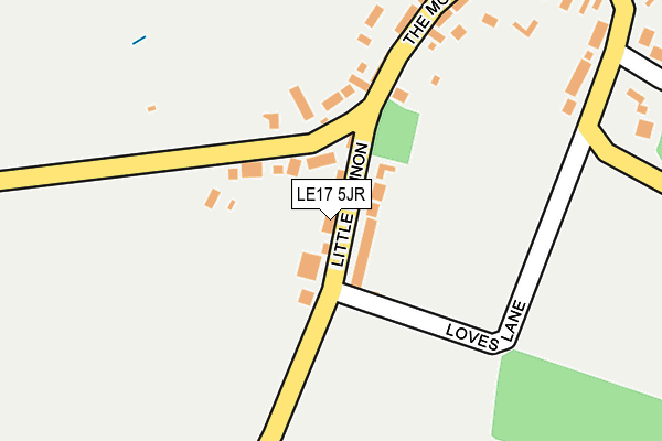 LE17 5JR map - OS OpenMap – Local (Ordnance Survey)