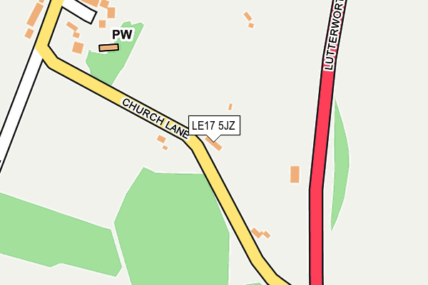 LE17 5JZ map - OS OpenMap – Local (Ordnance Survey)