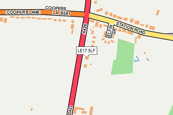 LE17 5LF map - OS OpenMap – Local (Ordnance Survey)