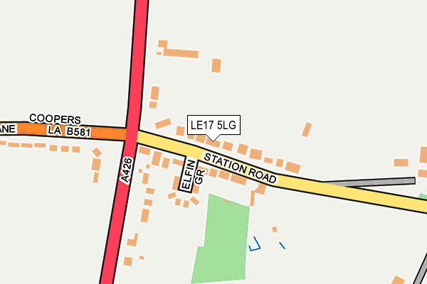 LE17 5LG map - OS OpenMap – Local (Ordnance Survey)