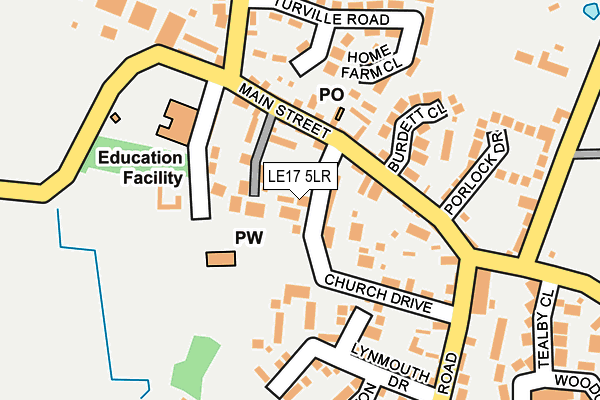 LE17 5LR map - OS OpenMap – Local (Ordnance Survey)