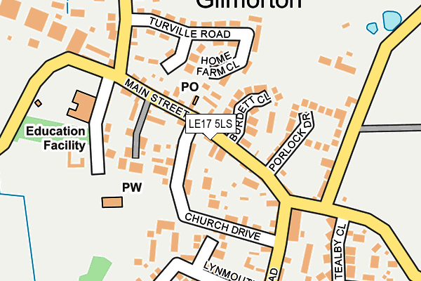 Map of THE BEAUTY ROOM GILMORTON LTD at local scale