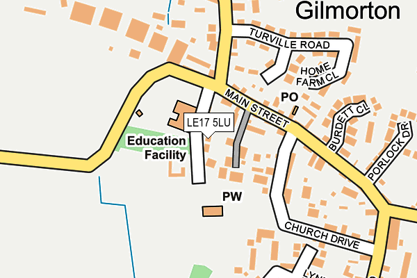 LE17 5LU map - OS OpenMap – Local (Ordnance Survey)
