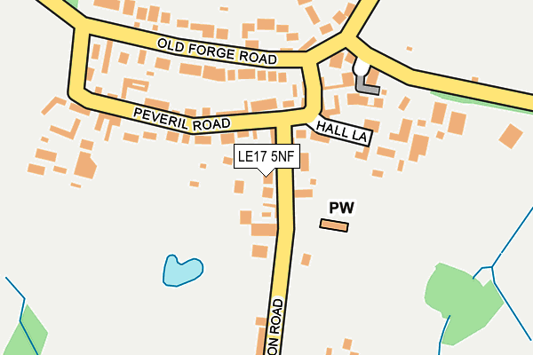 LE17 5NF map - OS OpenMap – Local (Ordnance Survey)