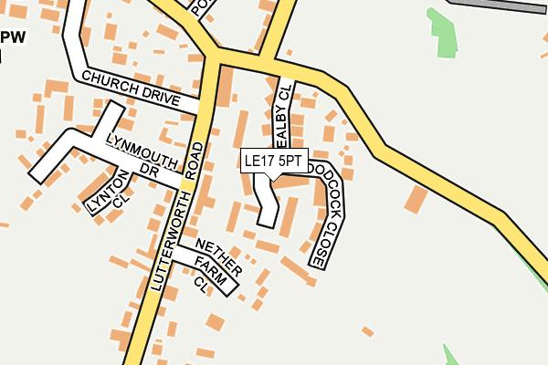 LE17 5PT map - OS OpenMap – Local (Ordnance Survey)